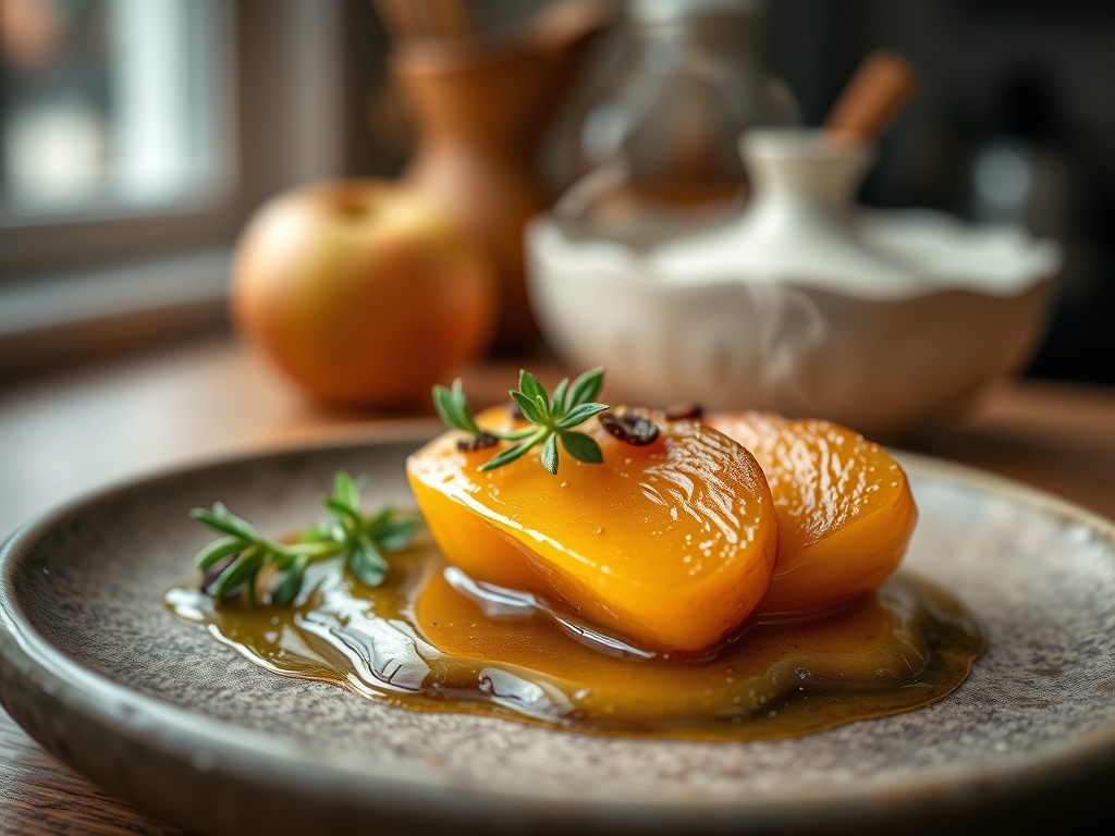 Karamell Apfel am Stiel