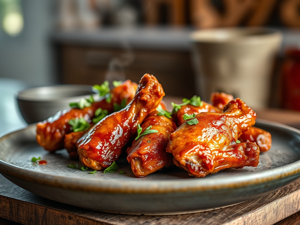 Klebrige Chicken Wings Buffalo
