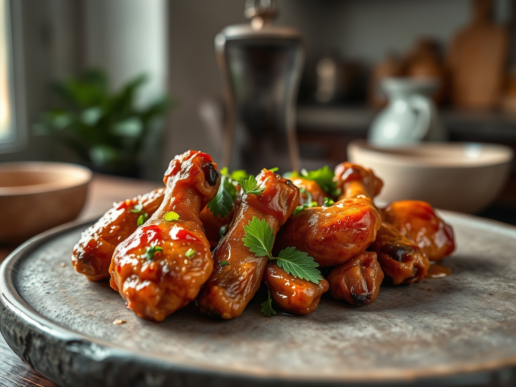 Klebrige Chicken Wings Soja