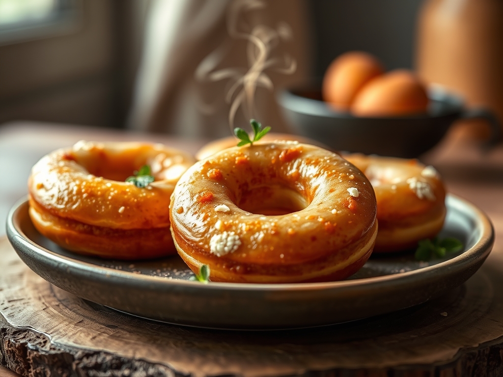 Klebrige Donuts Glasur