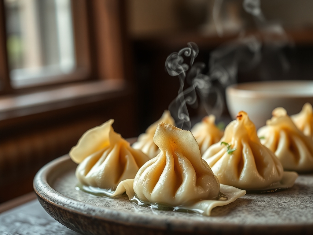 Klebrige Dumplings suess