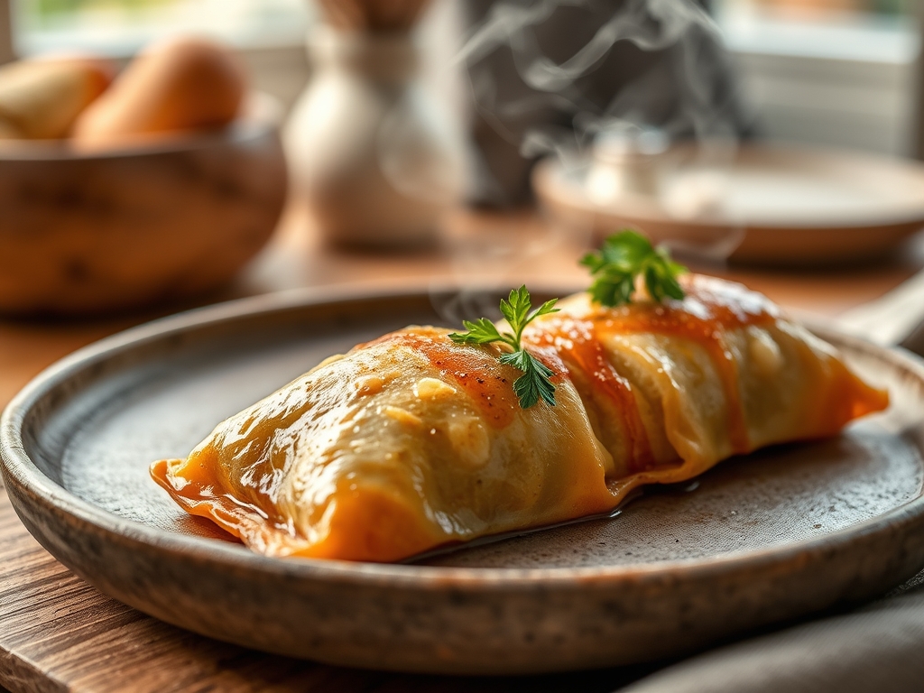 Klebrige Erdbeertaschen frisch