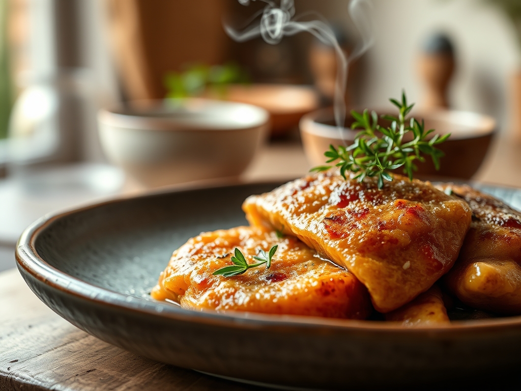 Klebrige Schweinebauch Wuerfel