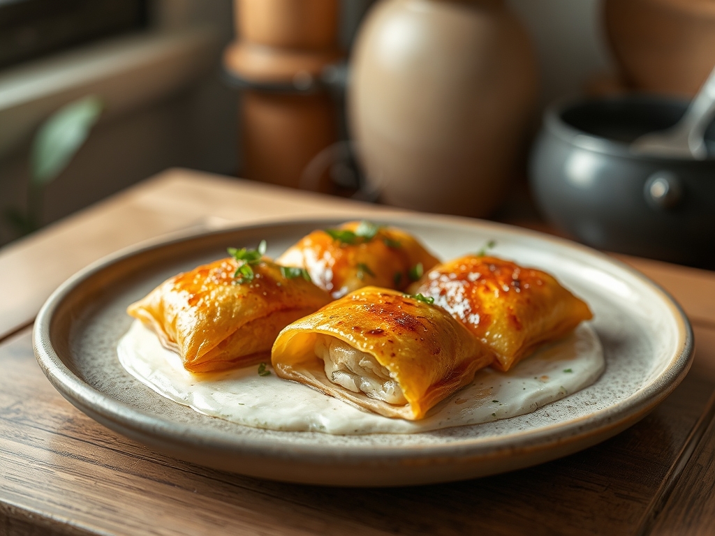 Klebrige Vanilletaschen cremig