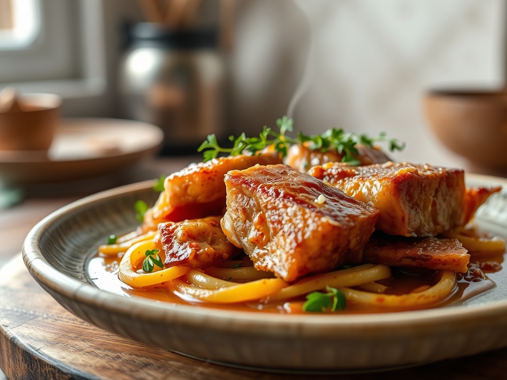 Klebriger Schweinebauch Asia